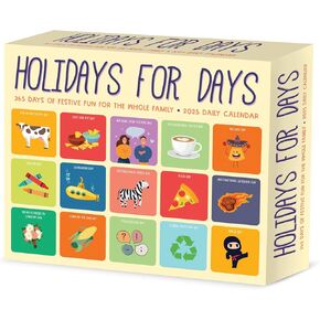 Willow Creek Press Holidays for Days Daily 2025 Box/Desk Calendar (5.86" x 4.72")