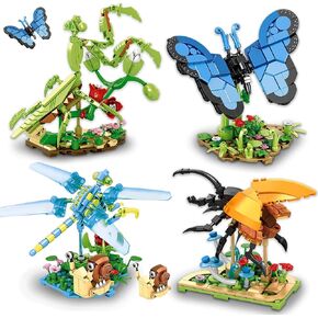 Ideas Insect Collection Building Set Compatible with Lego Insects Flowers Sets for Adult Butterfly Beetle Chinese Mantis Dragonfly for Boys Girls Gifts Bugs Building Toys for Nature Lover - 815PCS