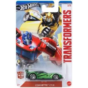 Hot Wheels Transformers Corvette C7.R Green 1:64 Scale Die-Cast