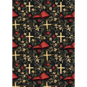 Religious Christmas Wrapping Paper (3 Pcs) - Bible & Cross Design Printed Christmas Wrapping Paper Religious - Religious Christmas Wrapping Paper Roll for Packing Gifts - Cross Wrapping Papers