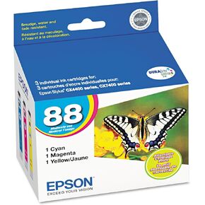 EPSON 88 DURABrite Ultra Ink Color Combo Pack For CX-4400, CX-4450, CX-7400, CX-7450, N-10, N-11, NX-100, NX-105, NX-110, NX-115, NX-200, NX-215, NX-300, NX-305, NX-400, NX-415