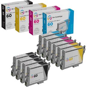 LD Products Ink Cartridge Replacement for Epson 60 T060 (4 Black, 2 Cyan, 2 Magenta, 2 Yellow, 10-Pack) for Stylus: C68, C88, C88 Plus, CX3800, CX3810, CX4200, CX4800, CX5800f & CX7800
