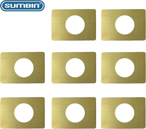 Door Reinforcement Plate, Door Lock Repair Plate, Door Knob/Lever/Deadbolt Fixing Filler Cover Plate, Gold Finish (8PCS) in Saudi Arabia