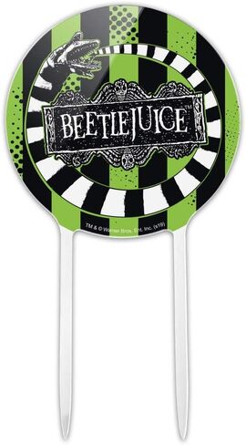 Acrylic Beetlejuice Beetle Worm Cake Topper Party Decoration for Wedding Anniversary Birthday Graduation in Saudi Arabia