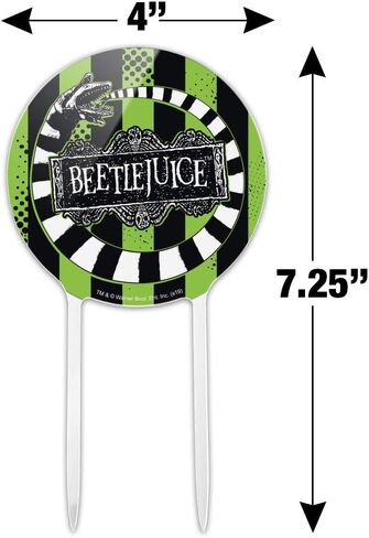 Acrylic Beetlejuice Beetle Worm Cake Topper Party Decoration for Wedding Anniversary Birthday Graduation in Saudi Arabia