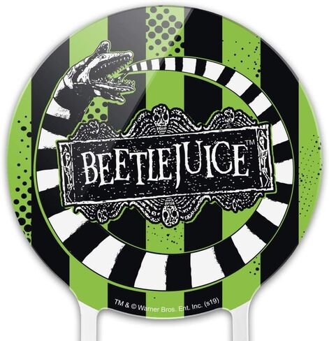 Acrylic Beetlejuice Beetle Worm Cake Topper Party Decoration for Wedding Anniversary Birthday Graduation in Saudi Arabia
