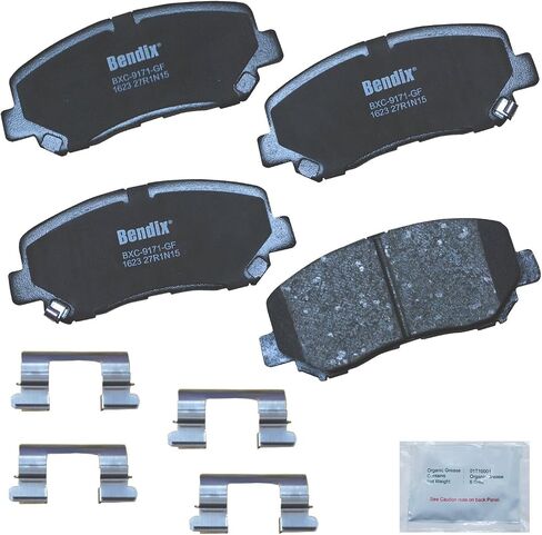 Bendix Priority1 CFC2302 تيل الفرامل الأمامية سيراميك لسيارة هيونداي إلنترا 2021، سوناتا 2022-2020، كيا K5 2023-2021 in Kuwait