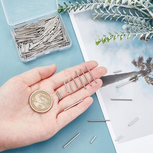 Dicosmetic 200pcs 5 أحجام حبات أنبوب طويلة الأنبوب 10 مم/15 مم/20 مم/25 مم/30 مم حبات من الفولاذ المقاوم للصدأ الفولاذ المقاوم للصدأ لصنع المجوهرات ، ثقب: 1-2.5 ملم in Kuwait