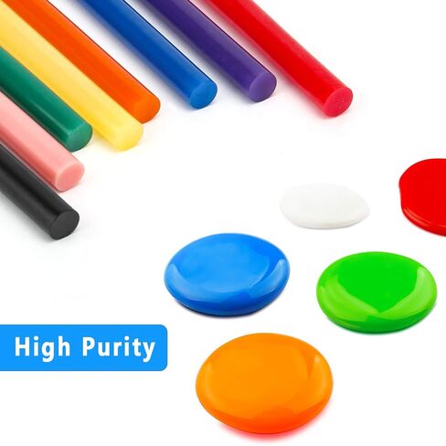 Gartful 120PCS Colored Mini Hot Glue Sticks - 0.28x3.9" Hot Melt Glue Sticks, Multipurpose for Art & Craft Project, Home Decoration, General Repair, Bonding, Sealing, 12 Colors in Kuwait
