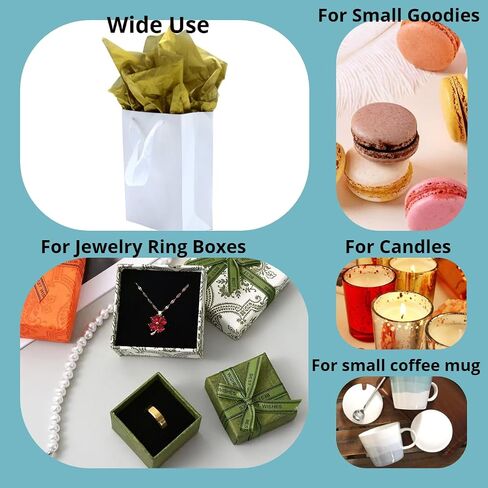 JUNESHE Gift Bags with Handles &Tissue Paper,4 Pack Small White Gift Bags,5"×3"×8" Gift Wrap for Wedding, Birthday, Shopping, Thanksgiving, Christmas in Saudi Arabia