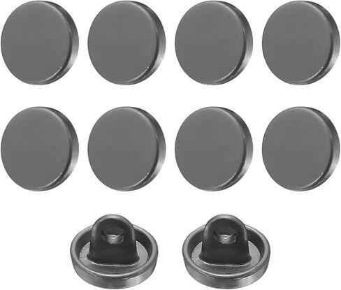 Harfington 10pcs 16L أزرار المعادن الجولة مسطحة الخياطة مسطحة 10 ملم سبيكة زبدة استبدال الحرف الزر للرجال تناسب صوف القميص معطف القميص الحرف الخياطة ، نغمة فضية in Saudi Arabia