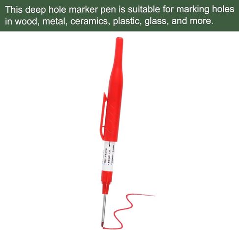 YOKIVE 3 Pcs Deep Hole Marker Pens, Black/Red/Blue Ink Pen with Long Tip with Ink, Deep Hole Marking, Great for Home Decoration, Woodworking, Metal Processing in Saudi Arabia