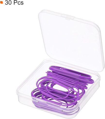MECCANIXITY Wide Paper Clip Coated Large Clips Bookmarks with Box 2 Inch Purple for Organize Office Home, Pack of 30 in Saudi Arabia
