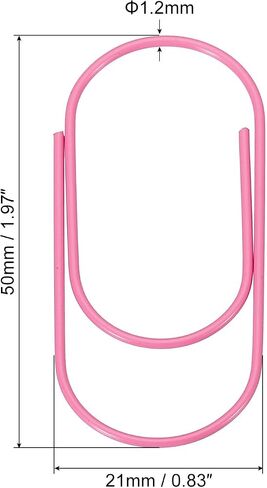 MECCANIXITY Wide Paper Clip Coated Large Clips Bookmarks with Box 2 Inch Purple for Organize Office Home, Pack of 30 in Saudi Arabia
