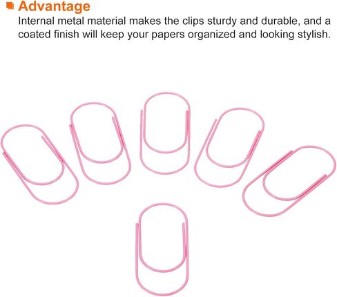 MECCANIXITY Wide Paper Clip Coated Large Clips Bookmarks with Box 2 Inch Purple for Organize Office Home, Pack of 30 in Saudi Arabia