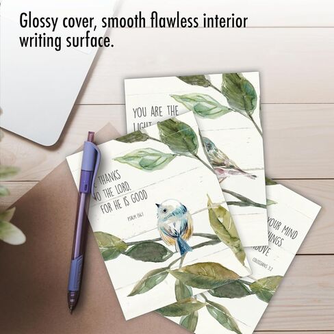 The Best Card Company - 20 Blank Notes with Envelopes - All Occasion Animal Assortment (10 Designs, 2 Each) - Scripture Birds AM7108OCB-B2x10-NB in Kuwait