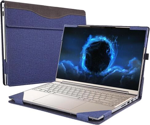 Laptop case for Lenovo Yoga 9i 14 (IAP7/IAP8) 2-in-1 Gen 8/7 (2023/2022) and Yoga 9 14IRP8/14IAP7 and Yoga Air 14c IAP7 Laptop case Computer Bag Protection PU case (Dark Blue) in Saudi Arabia