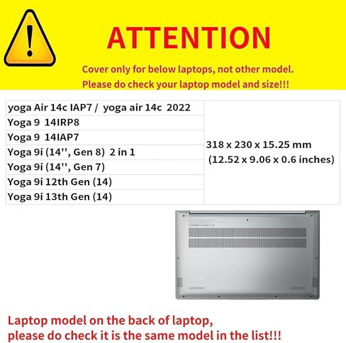 Laptop case for Lenovo Yoga 9i 14 (IAP7/IAP8) 2-in-1 Gen 8/7 (2023/2022) and Yoga 9 14IRP8/14IAP7 and Yoga Air 14c IAP7 Laptop case Computer Bag Protection PU case (Dark Blue) in Saudi Arabia