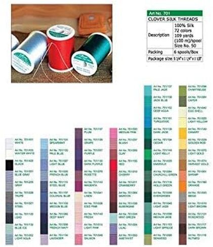 Clover 701/153 Clover Silk Thread Light Spruce in Kuwait