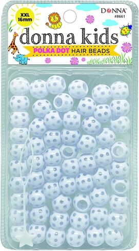 Donna 16mm Polka Dot Blastic Hair Beads ، Beads Jewelry Making Kit Diy Hair Trailing ، Light Mixed Color 1pc in Kuwait