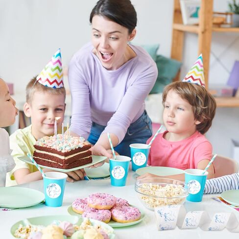 Whaline 500pcs القوس الأزرق ، شكرًا لك ملصقًا ملصقًا للألوان المائية. in Saudi Arabia