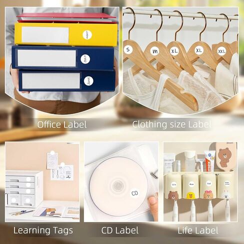 0.75 Inch Multi - Purpose Removable Labels,1000 PCS 3/4" White Stickers for Classroom, Papers, Market, Price Tags, and Library Book Labels. Non - Printable Round Colored Labels in Saudi Arabia