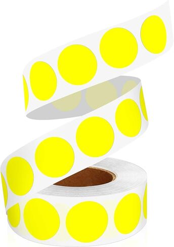 0.75 Inch Multi - Purpose Removable Labels,1000 PCS 3/4" White Stickers for Classroom, Papers, Market, Price Tags, and Library Book Labels. Non - Printable Round Colored Labels in Saudi Arabia