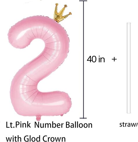 رقم 4 بالون مع التاج ، والبالونات كبيرة عددها 40 بوصة ، وزينة حفلات عيد الميلاد الرابعة ، in Kuwait