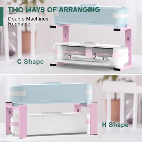 𝗬𝘂𝗺𝗸𝗳𝗼𝗶 2-in-1 Stand Legs Compatible with Cricut Maker 3/ Maker/Explore 3/ Explore Air 2, Fully Open and Double Machine Running, Accessories and Tools Organizer for Craft Room in Saudi Arabia