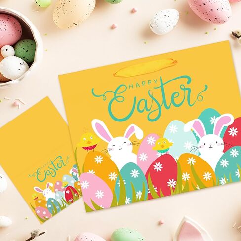 DaiUni 13" Large Easter Gift Bag for Kids with Tissue Paper and Handles in Saudi Arabia