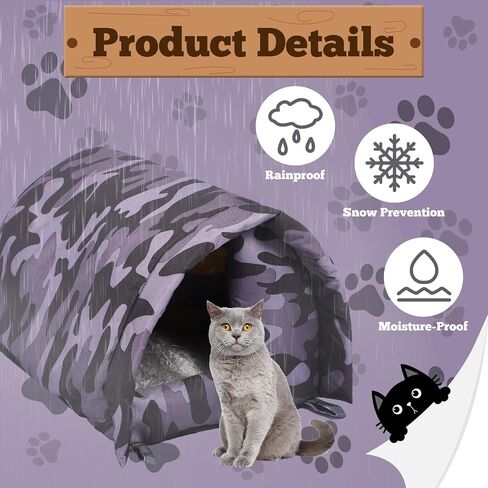 3 Pcs Cat Houses for Outdoor Cats Winter Weatherproof Insulated Stray Feral Cat Dog House Outdoor Pet Shelter Waterproof Warm Pet Cave Wild Animal in Kuwait
