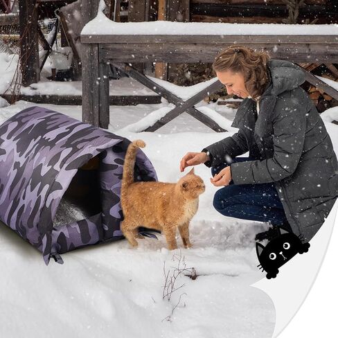 3 Pcs Cat Houses for Outdoor Cats Winter Weatherproof Insulated Stray Feral Cat Dog House Outdoor Pet Shelter Waterproof Warm Pet Cave Wild Animal in Kuwait