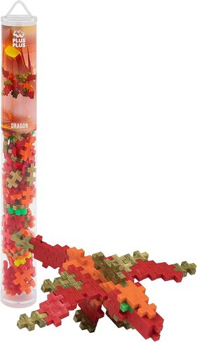 Plus Plus 3D Puzzle Cryptid Construction Building Block Set, Fun Fantasy Figures Stem Toys for Kids, 70 Interlocking Pieces - Dragon Mini Maker Tube in Saudi Arabia