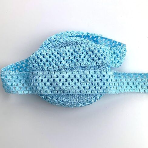 Heiiwell مرنة الكروشيه شريط الرأس شريط 10 Meters الكروشيه تمتد تقليم لصنع ملحقات الشعر ، خصر الطفل ، غلاف الهدايا DIY الحرف 1.57 بوصة (40 مم) ، أبيض in Kuwait