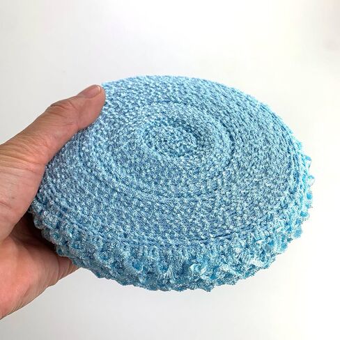 Heiiwell مرنة الكروشيه شريط الرأس شريط 10 Meters الكروشيه تمتد تقليم لصنع ملحقات الشعر ، خصر الطفل ، غلاف الهدايا DIY الحرف 1.57 بوصة (40 مم) ، أبيض in Kuwait