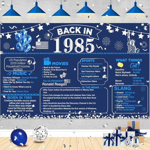 Blue 70th Birthday Banner Decorations, Navy Blue Silver Back in 1955 Vintage Happy 70th Birthday Banner Backdrop for Women Men 1955 Birthday Anniversary Party Poster Supplies Decor Cheers to 70 Years in Kuwait