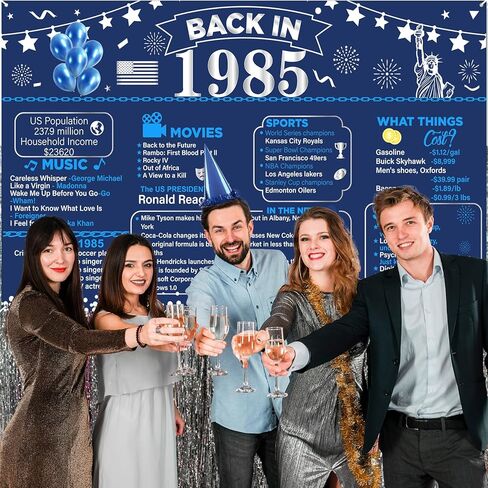 Blue 70th Birthday Banner Decorations, Navy Blue Silver Back in 1955 Vintage Happy 70th Birthday Banner Backdrop for Women Men 1955 Birthday Anniversary Party Poster Supplies Decor Cheers to 70 Years in Kuwait