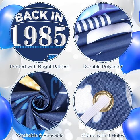 Blue 70th Birthday Banner Decorations, Navy Blue Silver Back in 1955 Vintage Happy 70th Birthday Banner Backdrop for Women Men 1955 Birthday Anniversary Party Poster Supplies Decor Cheers to 70 Years in Kuwait