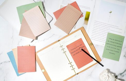 9 Pads Lined Sticky Notes 4x6 in Post, Vintage Colors Self Pad Its, Super Sticking Power Memo Pads Its, 40 Sheets/pad in Saudi Arabia