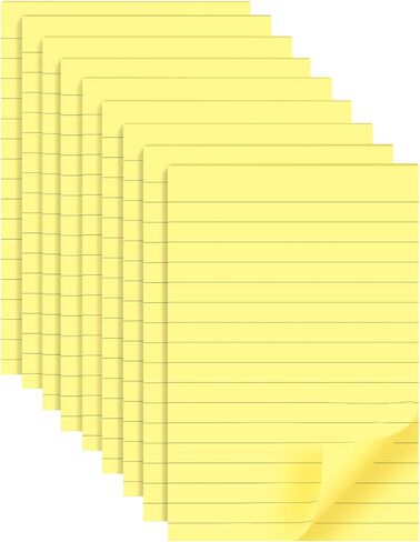 9 Pads Lined Sticky Notes 4x6 in Post, Vintage Colors Self Pad Its, Super Sticking Power Memo Pads Its, 40 Sheets/pad in Saudi Arabia