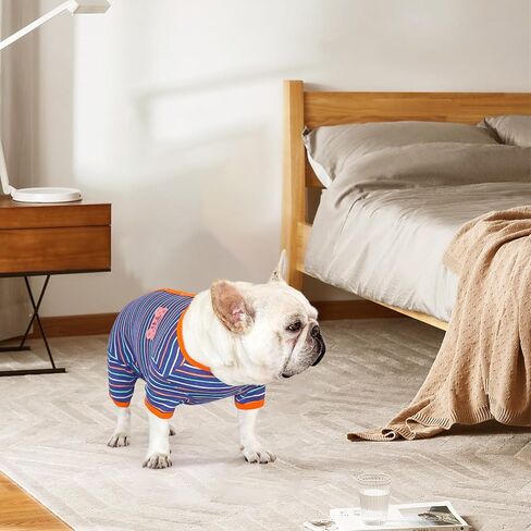 TONY HOBY Dog Pajamas, Male Dog Warm Pajamas with Thermal, Dog Jumpsuit Pajamas for Small Medium Dog (Navy Blue, Boy, L) in Saudi Arabia