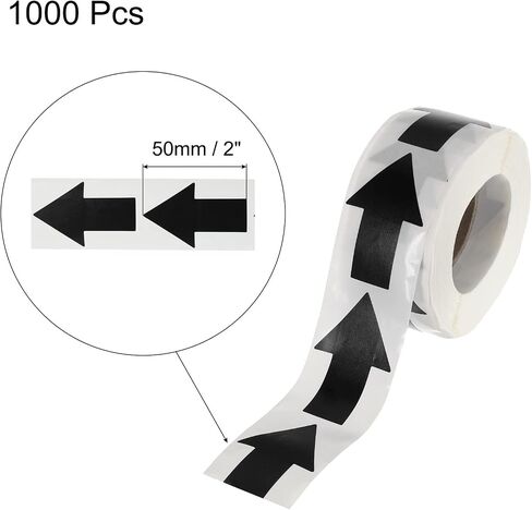 MECCANIXITY Arrow Sticker Labels 1000 Count 1.3x2 Inch Black Adhesive Arrow Shape Signs for Scrapbooking DIY Craft Organizing Inventory in Saudi Arabia
