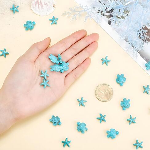 100pcs حبات السلحفاة الاصطناعية الاصطناعية البيضاء 14x18mm ثقب كبير العوامل السحر الفضاء حبات الأحجار الكريمة فضفاضة لصنع المجوهرات in Saudi Arabia