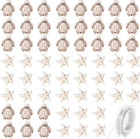 100pcs حبات السلحفاة الاصطناعية الاصطناعية البيضاء 14x18mm ثقب كبير العوامل السحر الفضاء حبات الأحجار الكريمة فضفاضة لصنع المجوهرات in Saudi Arabia