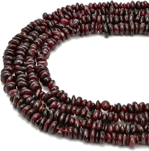 PLTbeads 5-8mm Natral Healing Gemstone Waist Bracelets Necklace Kit Irregular Stone DIY Crafts Design Jewelry Making 1 Strand per Bag Approxi 34 inch (Red Coral Chips) in Saudi Arabia