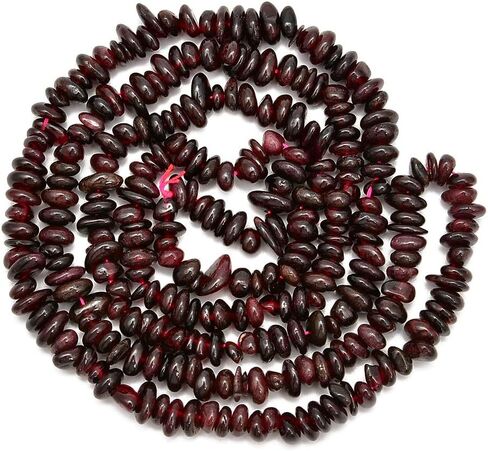 PLTbeads 5-8mm Natral Healing Gemstone Waist Bracelets Necklace Kit Irregular Stone DIY Crafts Design Jewelry Making 1 Strand per Bag Approxi 34 inch (Red Coral Chips) in Saudi Arabia