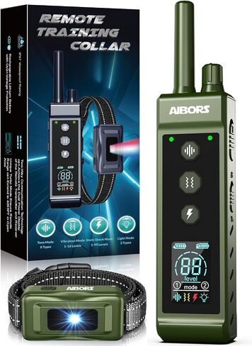 Dog Shock Collar - 4300FT Dog Training Collar with Remote,Shock-Lock,Light for Night Walks, Innovative IPX7 Waterproof with 4 Training Modes, Rechargeable E-Collar for 8-150 LBS in Kuwait