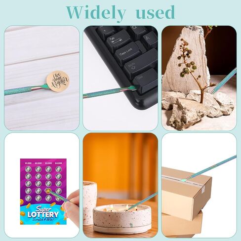 3PCS Lottery Ticket Scratcher Tool, Metal Lottery Scratcher, Scratch Off Tool, Lotto Scratcher Label Scraper for Lottery Ticket, Multi-Use Scraping Tool for Tickets Stickers Labels Films, Rainbow in Kuwait