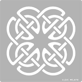 aleks Melnyk No.112 Metalic Stencil ، Celtic Knot ، Wicca ، stency الأيرلندية ، 1 أجهزة كمبيوتر ، قالب للطلاء ، حرق الخشب ، pyrography ، نحت الخشب ، للتطريز ، خياطة اللحف ، والكندنة ، والرمز الفايكنج in Kuwait