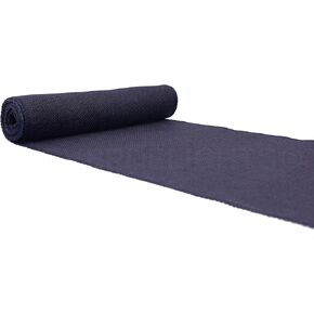 CleverDelights 12" Navy Burlap Roll - Finished Edges - 5 Yards - Jute Burlap Fabric